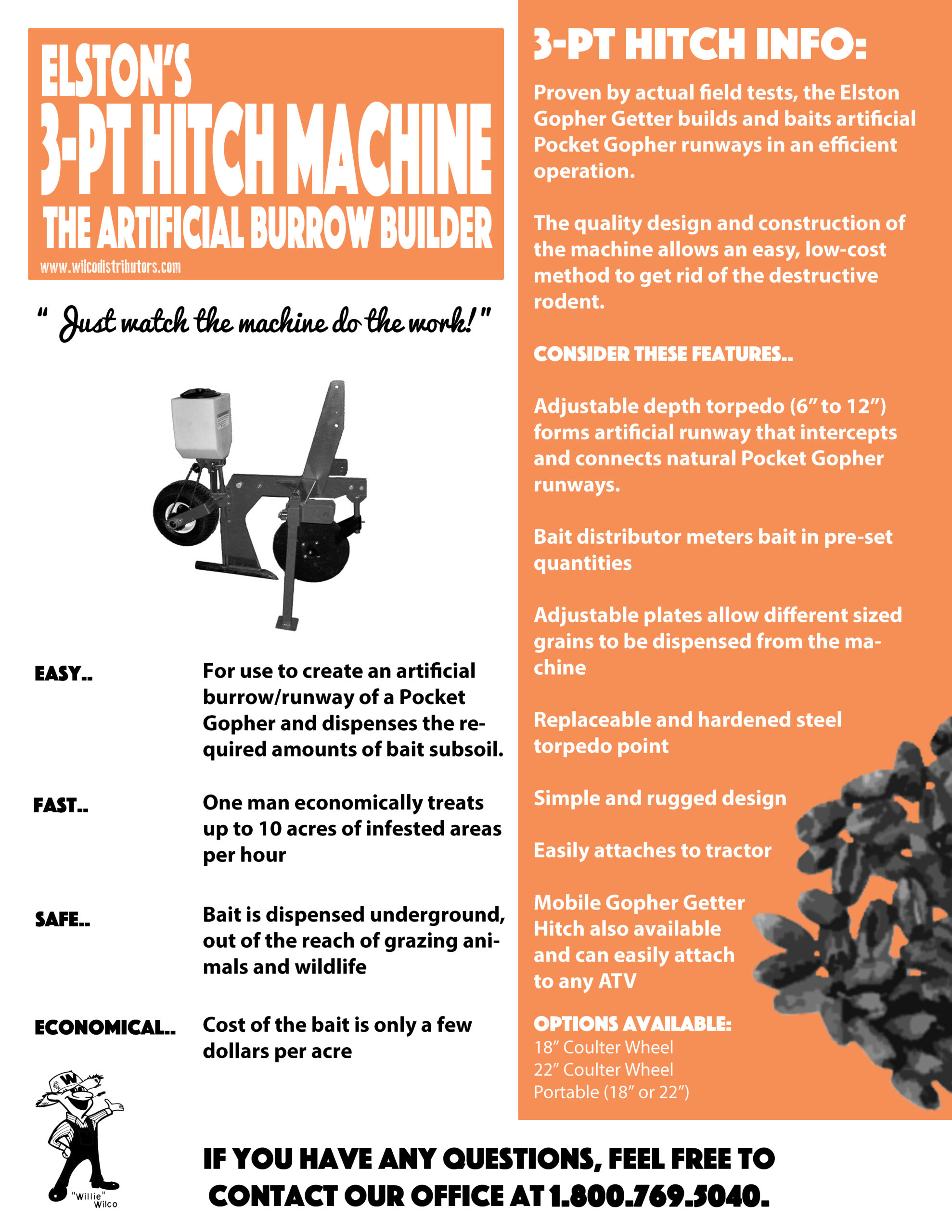 3 Point Hitch Machine: The Artificial Burrow Builder for Dispensing Gopher Bait